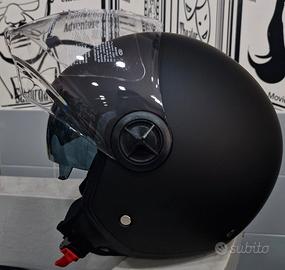 CASCO DIEFFE DOPPIA VISIERA NERO OPACO