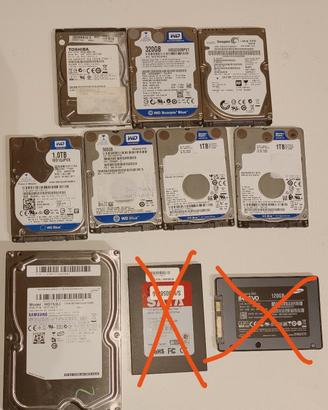 hard disk varie dimensioni 
