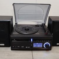 Auna 10004797 Giradischi Tower USB SD CD/MP3 