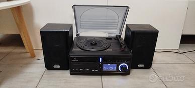 Auna 10004797 Giradischi Tower USB SD CD/MP3 