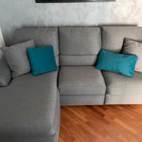 Divano 4 posti con seduta lunga e relax elettrico
