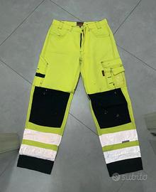 pantaloni da lavoro ad alta visibilità riflettenti
