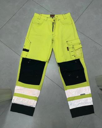 pantaloni da lavoro ad alta visibilità riflettenti