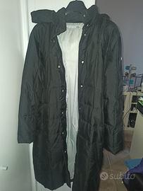 piumino lungo nero da donna, marca Sergio tacchini