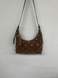 Borsa in pelle scamosciata