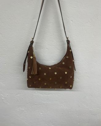 Borsa in pelle scamosciata