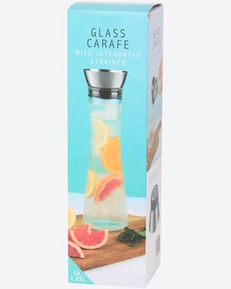 Caraffa Vetro 1,25L con Filtro Integrato Elegante
