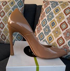 Scarpe donna décolleté pelle nude n.39 tacco 10