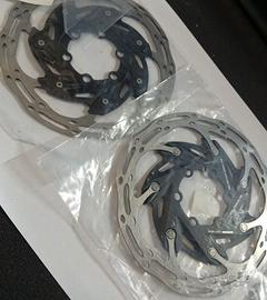 Coppia di dischi per bici da corsa a 6 fori 140mm