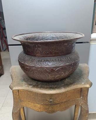 Antico bacile in rame primi dell'ottocento