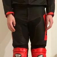 Bi esse tuta da motociclista per adulto in pelle