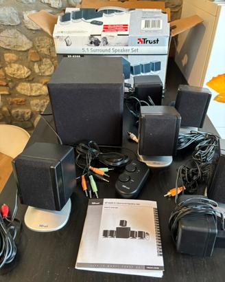 Sistema casse audio sourraund 5.1 per PC Trust