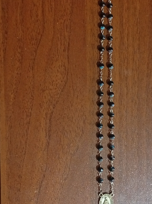 Rosario Antico/Vintage in Argento e Vetro