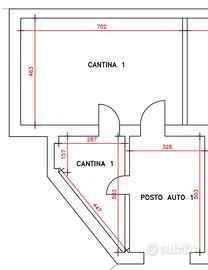 Posto auto + cantina/magazzino