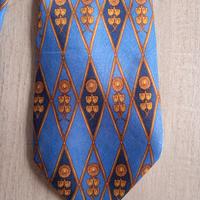 Cravatta Lanvin pura seta blu oro