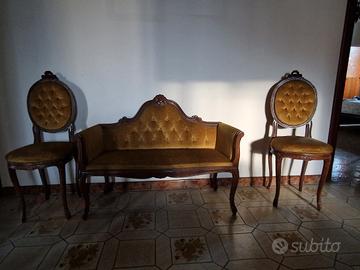 divanetto e sedie vintage