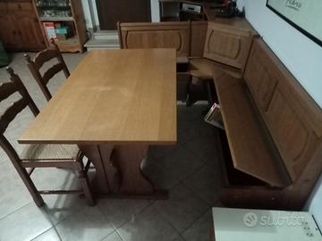 Panca angolare più tavolo