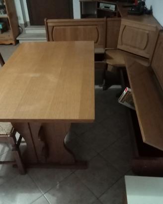 Panca angolare più tavolo