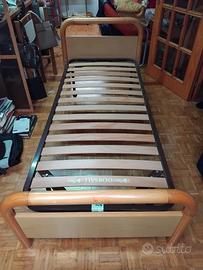 letto singolo in legno frassino 