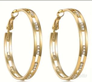 Orecchini a Cerchio Donna 4 cm