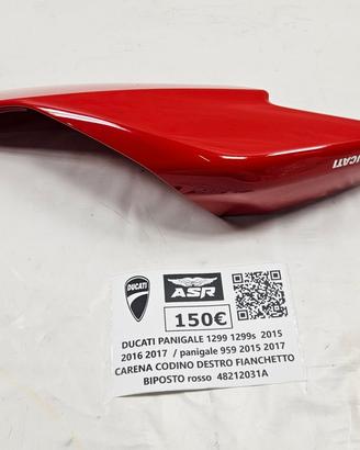 CARENA CODINO DESTRO BIPOSTO ROSSO PER DUCATI PANI