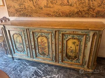 Credenza in stile veneziano dipinta a mano –