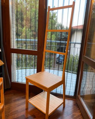 RÅGRUND IKEA – Sedia con portasciugamani in bambù