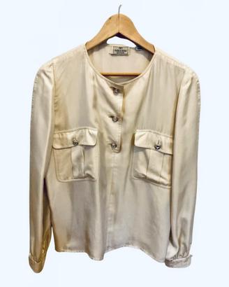 Camicia Valentino seta bianco panna