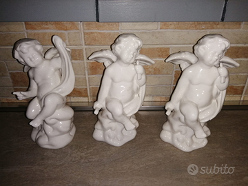 Angeli angioletti bianchi porcellana