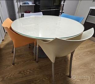 Tavolo Zanotta +4 sedie Kartell Philippe Starck 