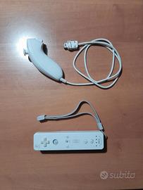 Wiimote + Nunchuk originali Nintendo Wii bianchi