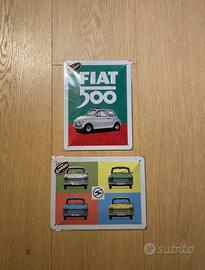 Quadretti - placche in metallo Fiat e Trabant