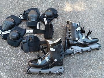 Rollerblade BravBlade GL completo di protezioni