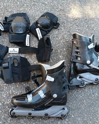 Rollerblade BravBlade GL completo di protezioni