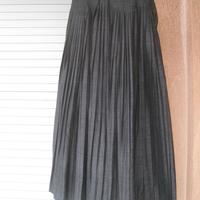 gonna lunga nera shantung seta ASPESI