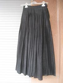 gonna lunga nera shantung seta ASPESI