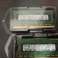 Due MEMORIE RAM SAMSUNG da 2GB DDR3  10600S  09-11