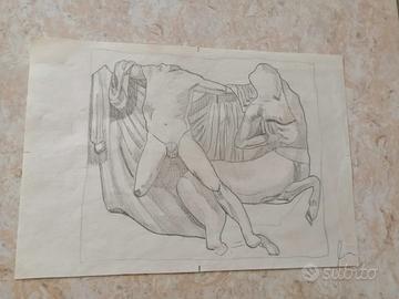 Vecchio disegno fatto a mano con matita