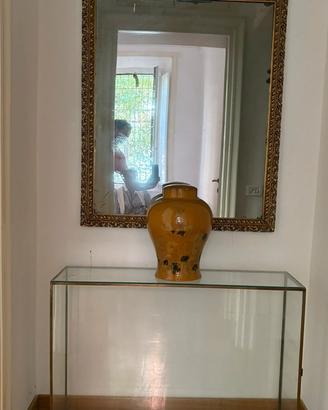 Specchio antico /teca/base lampada
