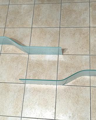 Mensole di cristallo curve