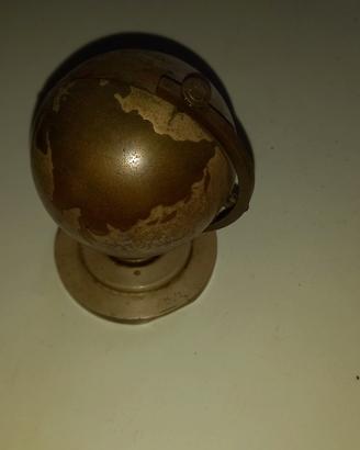 orologio mappamondo comodino in ottone  vintage 