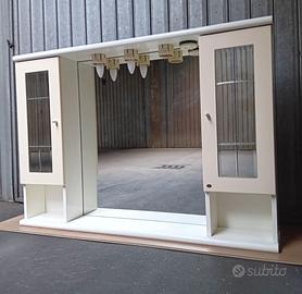 Specchiera bagno laccata 3 luci