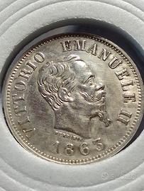 50 centesimi Valore del 1863 Vittorio Emanuele II