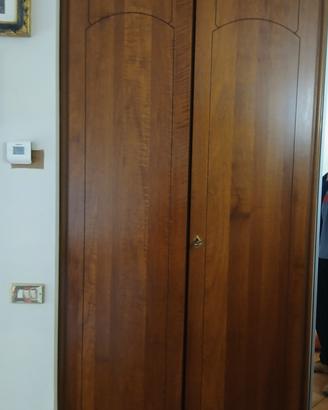 armadio due ante vero legno noce