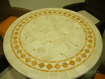 Tavolo Mosaico in VERO MARMO