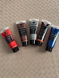 5 tubi acrilico da 120 ml nuovi