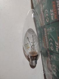 10 Lampadine Oliva chiare 25W E14
