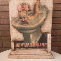 INSEGNA ESPOSITORE- Manifattura Ceramica Pozzi-