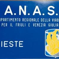 ANAS Trieste insegna tabella vintage 