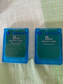 2 Memory Card Blu per Playstation 2